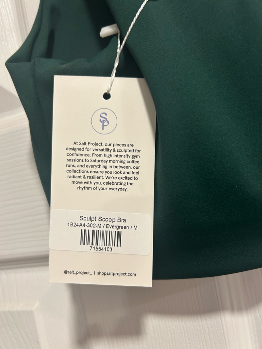 Everyday Scoop Neck Bralette in Dark Green - Picture 5 of 5
